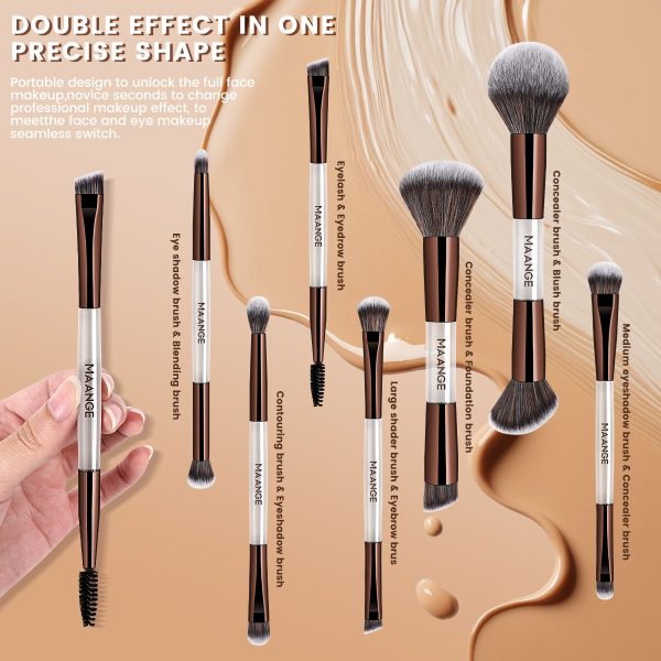 MAANGE Wholesale Custom Logo OEM&ODM Luxury 7pcs Makeup Brushes Set Makeup Tools Facial Professional Makeup Brush Set