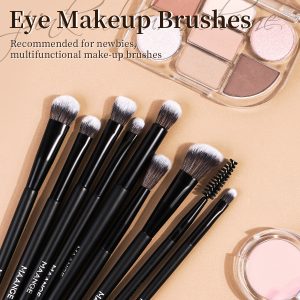 MAANGE Custom Logo OEM&ODM 15PCS Cosmetics Brushes Powder Puff Eyeshadow Makeup Tools Professional Makeup Brush Set - 图片 6