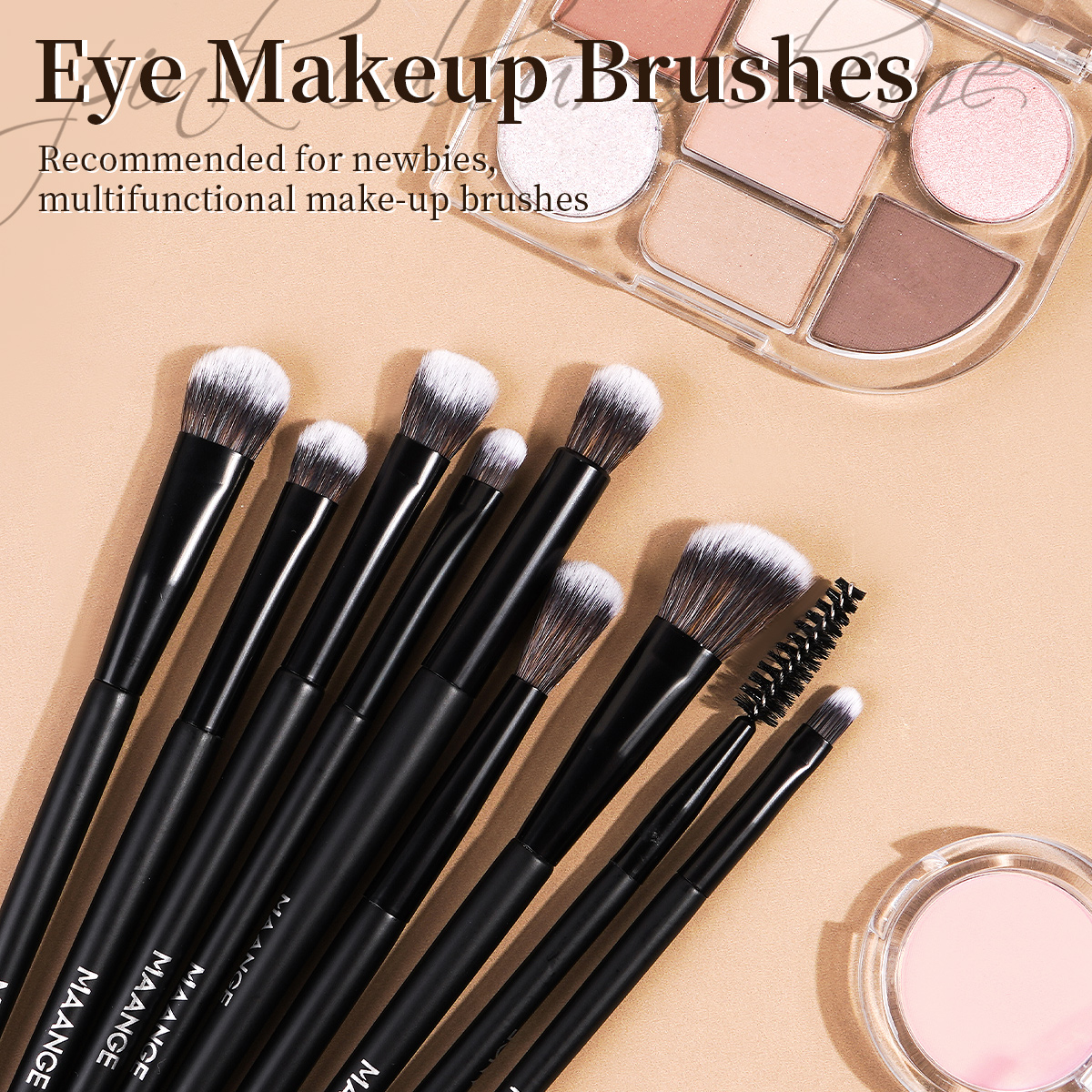 MAANGE Custom Logo OEM&ODM 15PCS Cosmetics Brushes Powder Puff Eyeshadow Makeup Tools Professional Makeup Brush Set - 图片 6