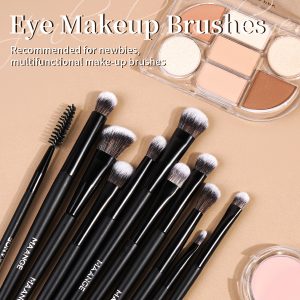 MAANGE  Professional 20pcs Makeup Brush Set Wholesale Black Foundation Conceal Eyeshadow Brush Makeup Brushes Set - 图片 6