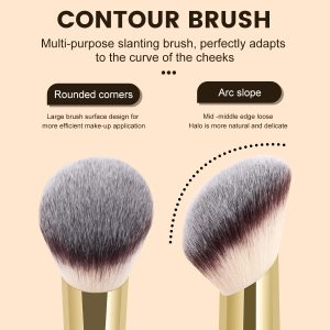 MAANGE High Quality Professional 5pcs Makeup Brush Foundation Loose Powder Highlights Custom logo Private Label Makeup Brush Set - 图片 3