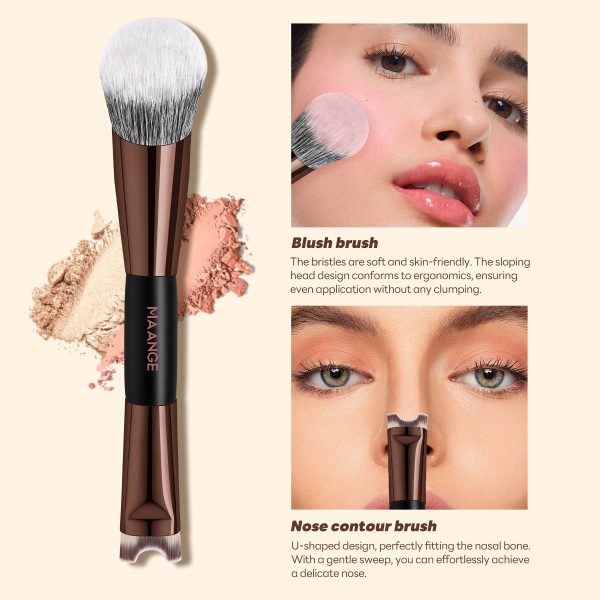 MAANGE Custom Logo OEM&ODM 17pcs Cosmetic Brush Set Foundation Loose Powder Contour Concealer Eyeshadow Makeup Brush Set