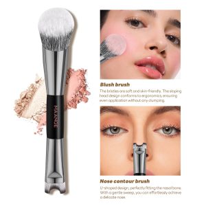 MAANGE Custom OEM&ODM 17pcs Cosmetic Brush Set Foundation Loose Powder Contour Concealer Eyeshadow Professional Makeup Brush Set - 图片 5