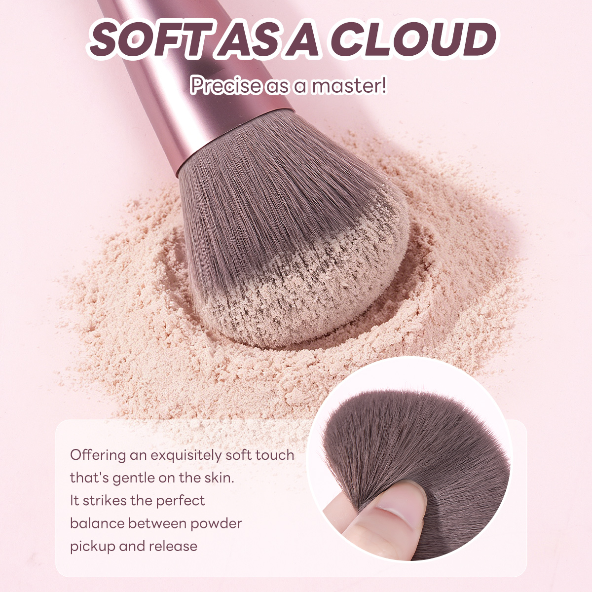 MAANGE New Arrival Luxury 16pcs Double-ended Brush Eye Shadow Loose Powder Foundation Liquid  Professional Makeup Brush Set - 图片 4