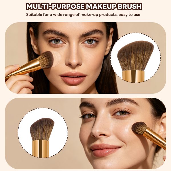 MAANGE Wholesale 2PCS Foundation Loose Powder Makeup Brush Set Private Label ODM&OEM BB Cream Brochas De Maquillaje Makeup Tools