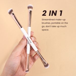 MAANGE Wholesale 7pcs Double-ended Makeup Brush Set Loose Powder Eyes Foundation Facial  Brush   Professional  Makeup Tools - 图片 4