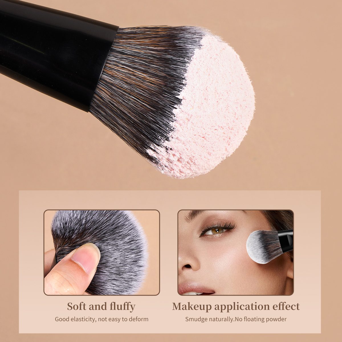 MAANGE Custom Logo OEM&ODM 15PCS Cosmetics Brushes Powder Puff Eyeshadow Makeup Tools Professional Makeup Brush Set - 图片 3