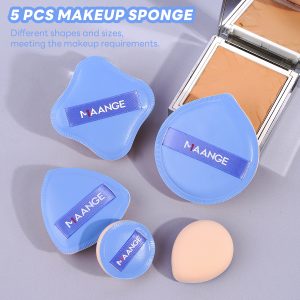 MAANGE Wholesale Professional 13pcs  Makeup Brushes 5PCS Powder Puff Foundation Blush Contouring Eyeshadow Brush Makeup Tools - 图片 7