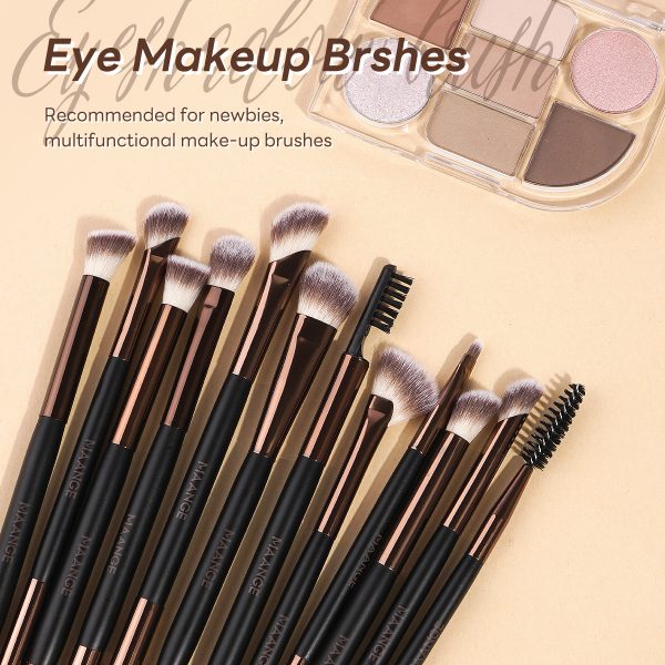 MAANGE Custom Logo OEM&ODM 17pcs Cosmetic Brush Set Foundation Loose Powder Contour Concealer Eyeshadow Makeup Brush Set