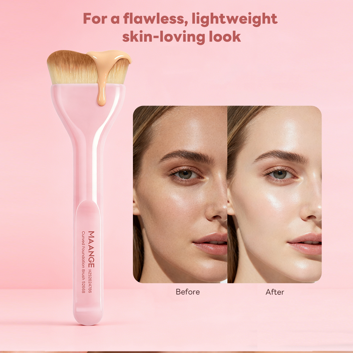 MAANGE Wholesale Custom OEM&ODM Single BB Cream Makeup Brush   Foundation Primer Brush Luxury Professional Makeup Brush - 图片 7