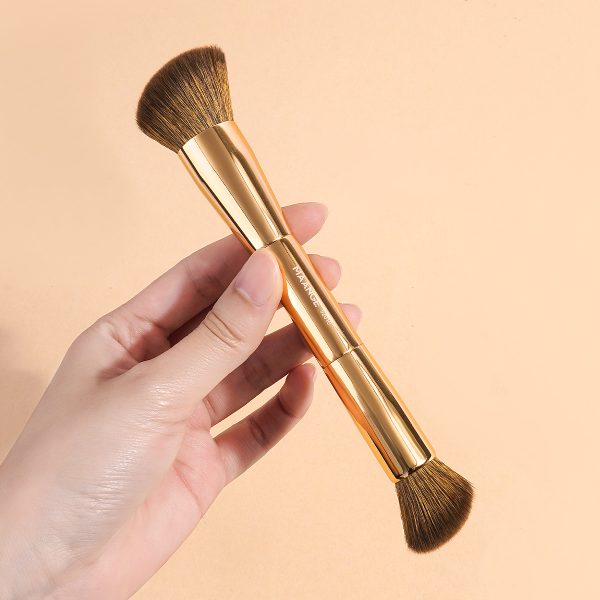 MAANGE Wholesale 2PCS Foundation Loose Powder Makeup Brush Set Private Label ODM&OEM BB Cream Brochas De Maquillaje Makeup Tools
