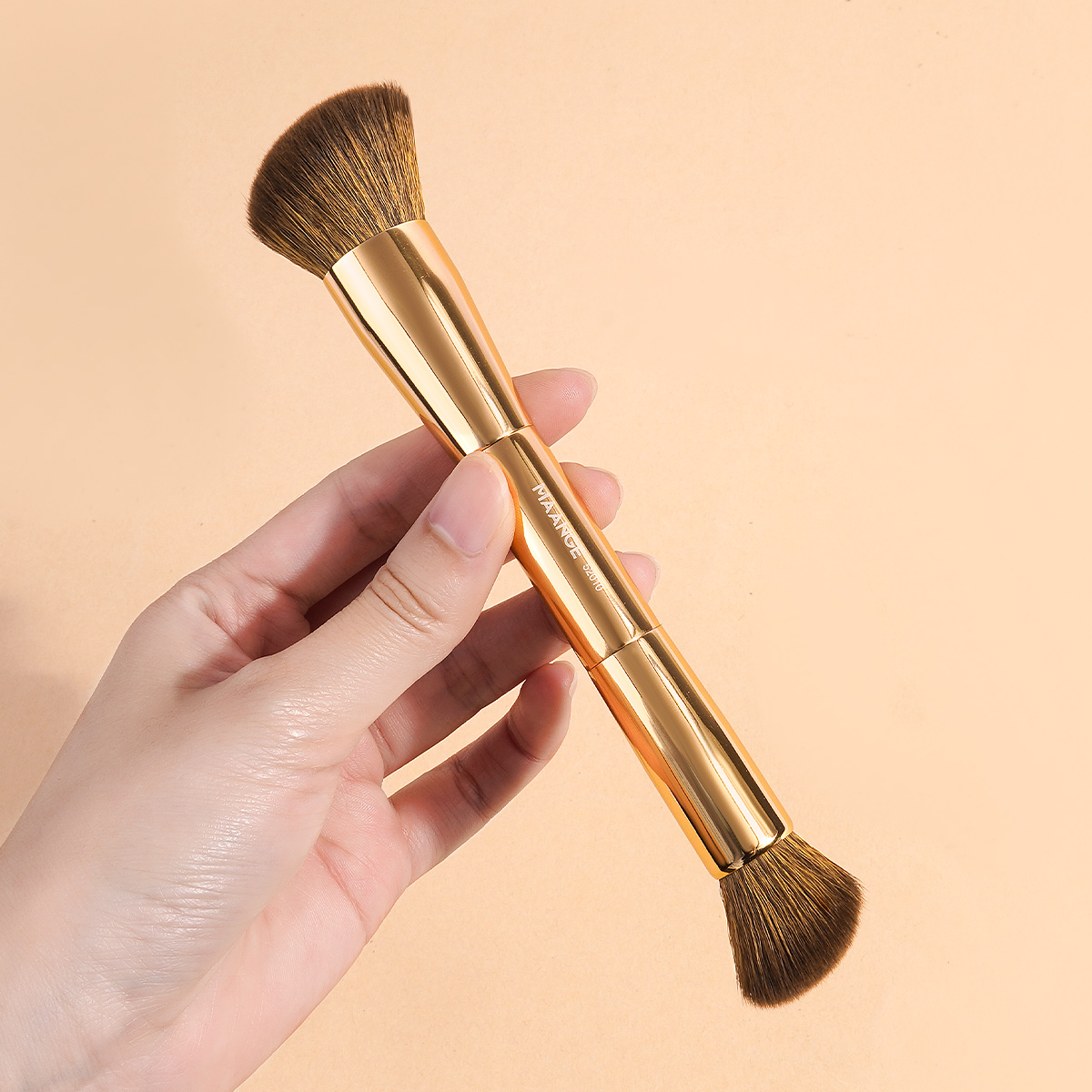 MAANGE Wholesale 2PCS Foundation Loose Powder Makeup Brush Set Private Label ODM&OEM BB Cream Brochas De Maquillaje Makeup Tools - 图片 7