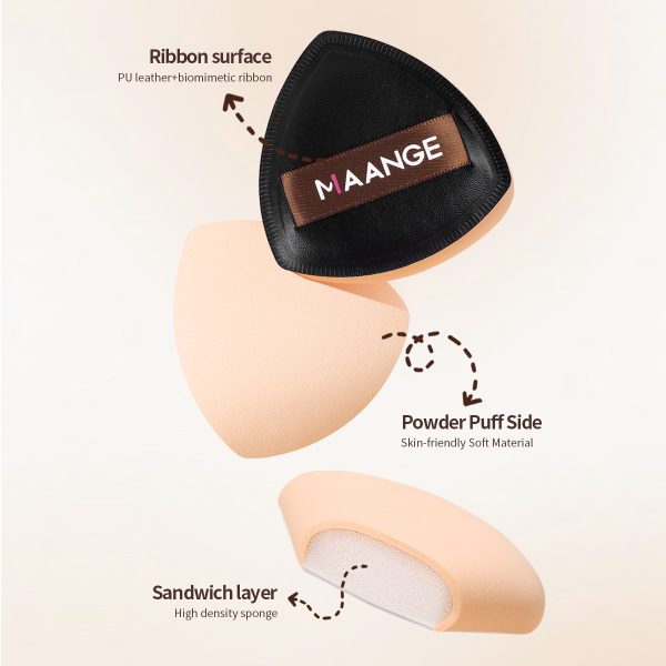 MAANGE Wholesale 19pcs  Makeup Brush Set 2pcs Powder Puff Face Brush Eyeshadow Brush Professional Makeup Brush Set