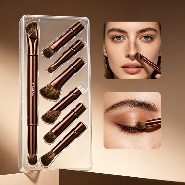 MAANGE Hot Sale Private Label 6-in-1 Makeup Brush Wholesale Cruelty Free Handmade Professional Foundation Single Makeup Brush