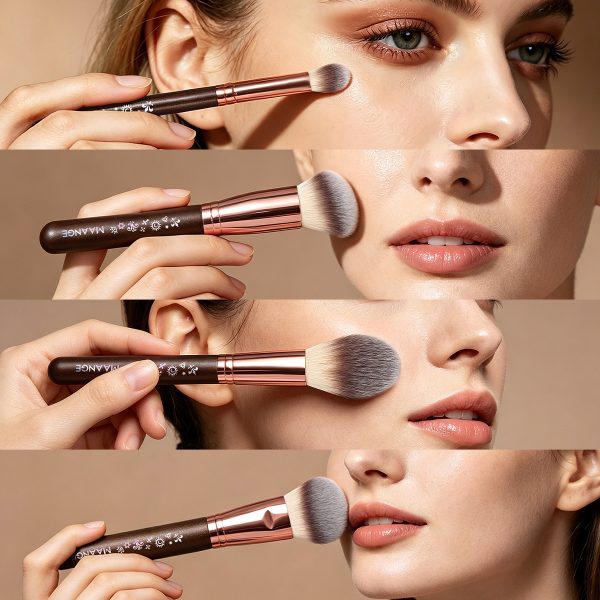 MAANGE Wholesale 12PCS Makeup Brushes Set Loose Powder Foundation Eyeshadow Facial Professional Makeup Brushes Set