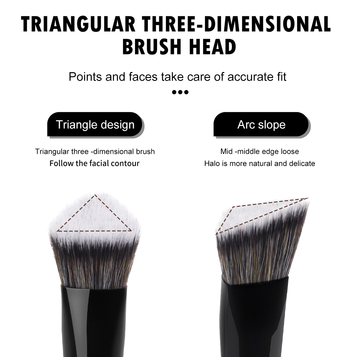 12PCS Double-ended Makeup Brushes Set 1 Powder Puff Professional  Foundation Powder Blending Eye Makeup Brushes Set - 图片 2