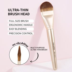 MAANGE Custom Logo OEM&ODM Private Label Flat Foundation Brush for Liquid Wholesale  Soft Full Coverage Makeup Brushes - 图片 5