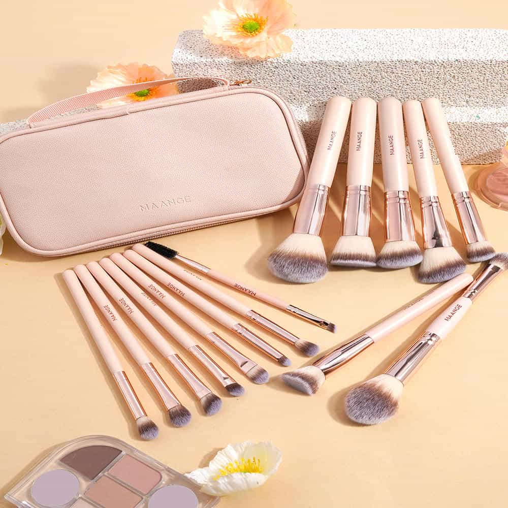 MAANGE Wholesale 15PCS Cosmetics Brushes Cosmetic Bag Private Label & Customizable Makeup Tools Professional Makeup Brush Set - 图片 4