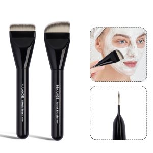 MAANGE Luxury 2PCs Flat Foundation Brush Set Private Label &OEM Streak-Free Liquid/BB Cream Makeup Tools Brush Makeup Brush Set
