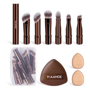 MAANGE New Arrival 6-in-1 Custom OEM&ODM 6-in-1 Single Makeup Brush 3PCS Powder Puff Professional Eyeshadow Makeup Brush Set