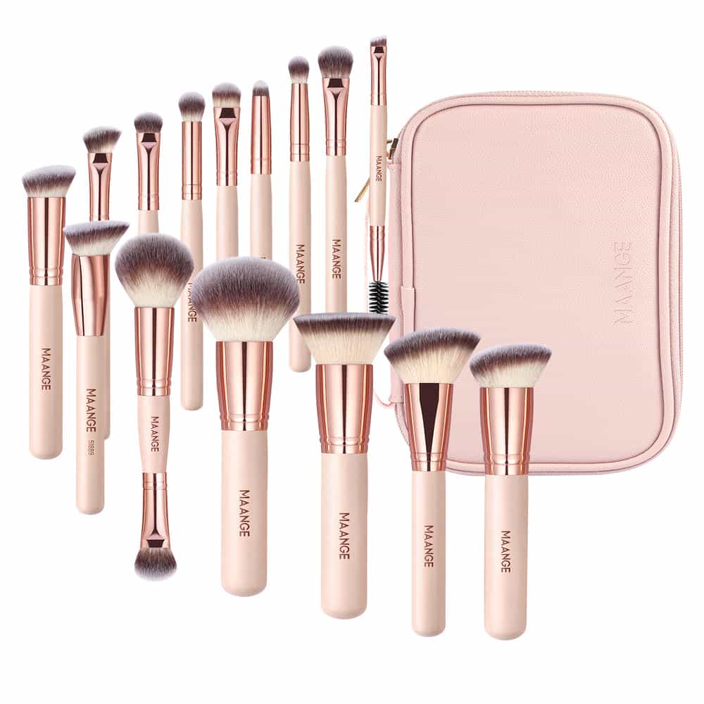 MAANGE Wholesale 15PCS Cosmetics Brushes Cosmetic Bag Private Label & Customizable Makeup Tools Professional Makeup Brush Set - 图片 1