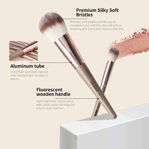 MAANGE 15PCS Cosmetics Brushes Brush Cleaner Powder Puff  Customizable Makeup Tools Professional Makeup Brush Set - 图片 4