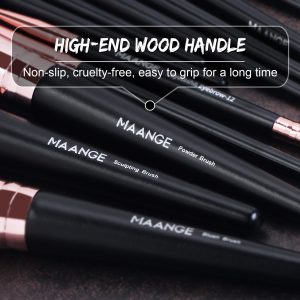 MAANGE Wholesale 15PCS Cosmetics Brushes Brush Cleaner Powder Puff  Customizable Makeup Tools Professional Makeup Brush Set - 图片 8
