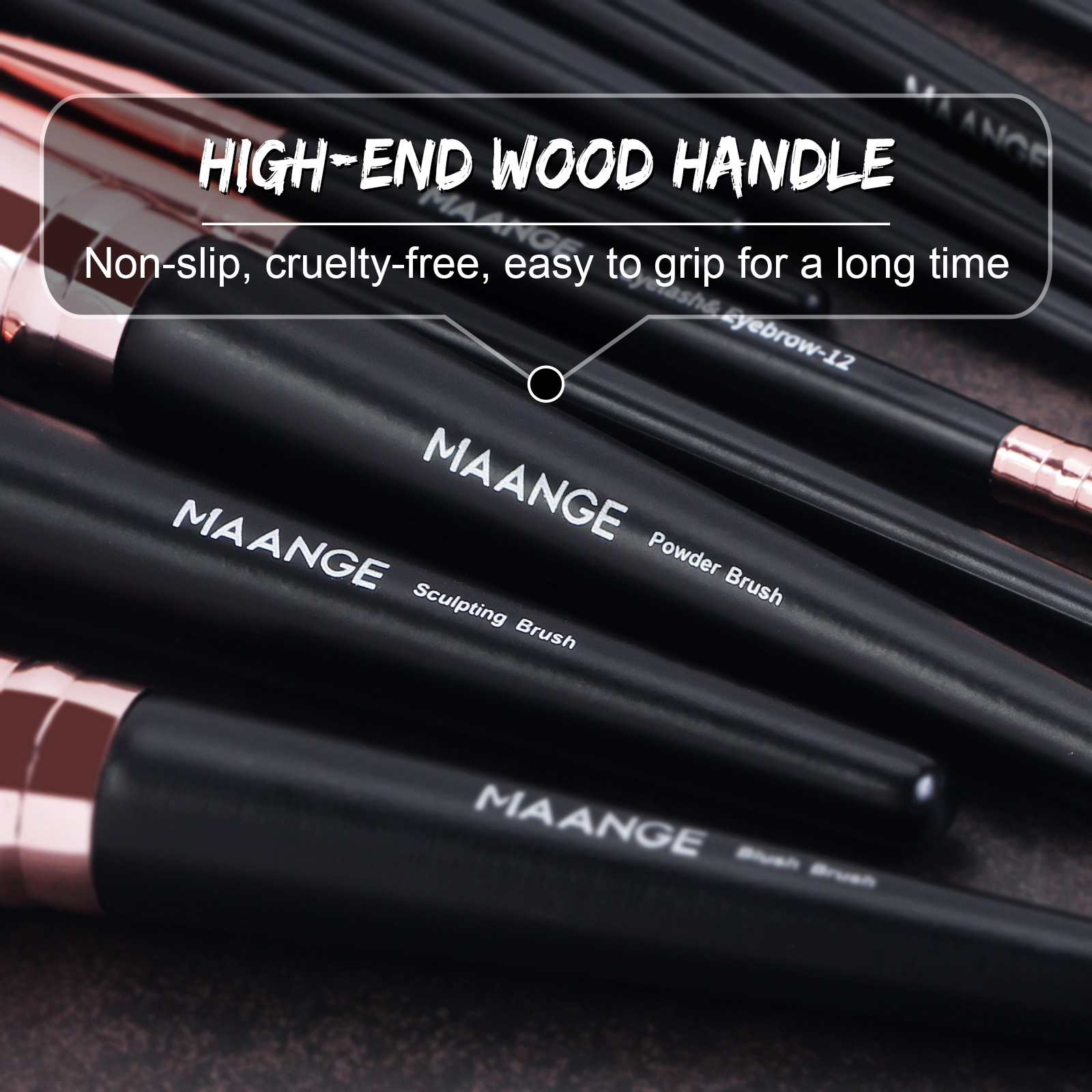 MAANGE Wholesale 15PCS Cosmetics Brushes Brush Cleaner Powder Puff  Customizable Makeup Tools Professional Makeup Brush Set - 图片 8