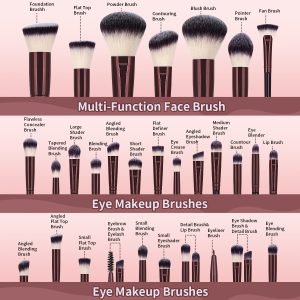 MAANGE Cosmetics Brush Face Beauty Tools  Professional Foundation Blush Contouring Eyeshadow Brush 30pcs Makeup Brush Set - 图片 2