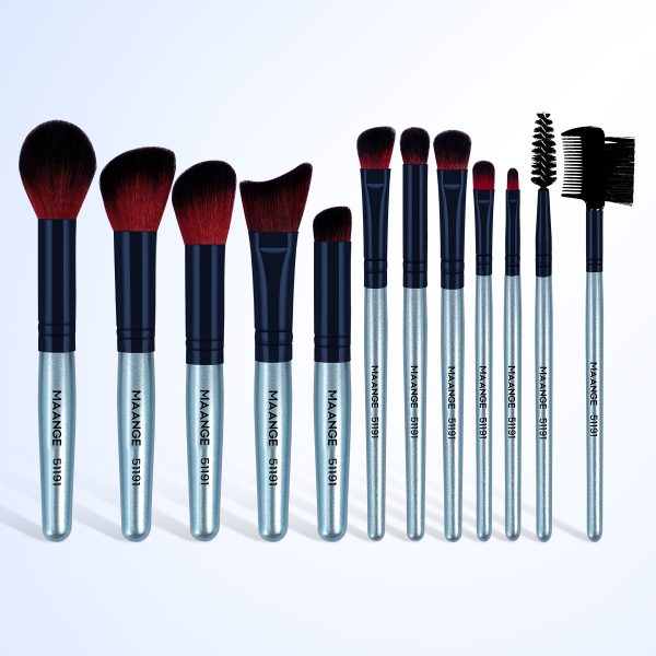 MAANGE Wholesale 12pcs Makeup Brushes Set Professional  Foundation Powder Blending Eyeshadow Professional Makeup Brushes Kit