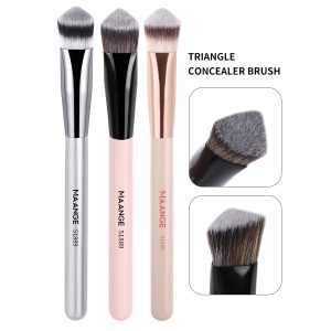 MAANGE 3pcs Professional Makeup Brush Set Private Label & OEM Multi-colors Wooden Handle Foundation Highlights Makeup Brush Set