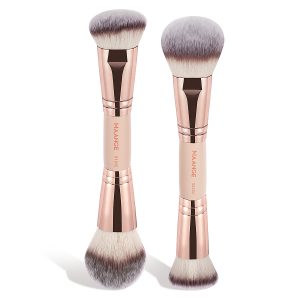 MAANGE Custom Logo OEM&ODM 2PCS Double-ended Makeup Brush Loose Powder Foundation Blush Makeup Brush Set