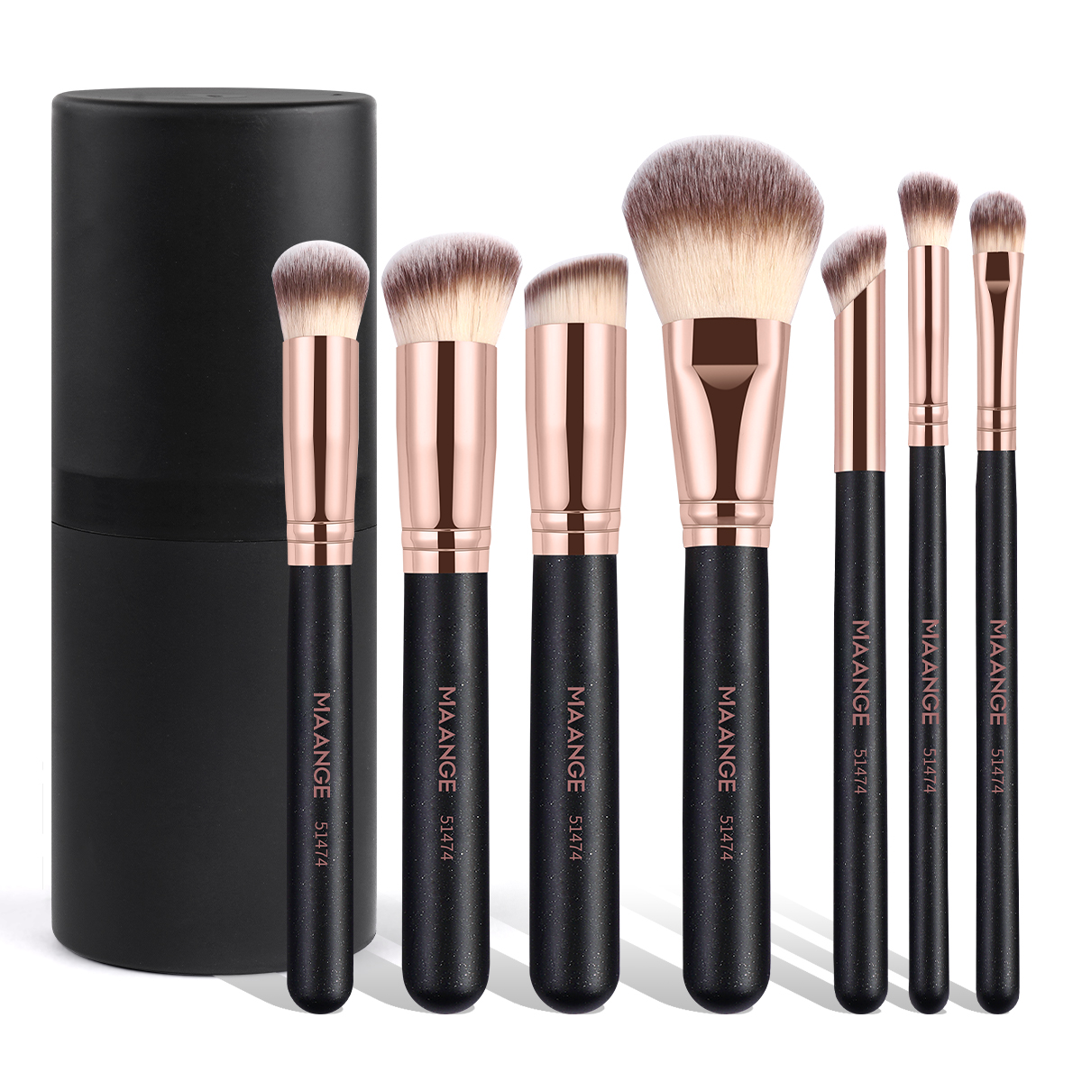MAANGE Wholesale 7pcs Makeup Brush Set  Foundation Contouring Eyeshadow Brushes  Face Professional Makeup Brush Set - 图片 1