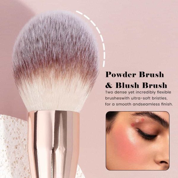 MAANGE Custom OEM&ODM Professional  5PCS Makeup Brush Set Synthetic Hair  Contour Powder Blushing Eye Makeup Brushes Set