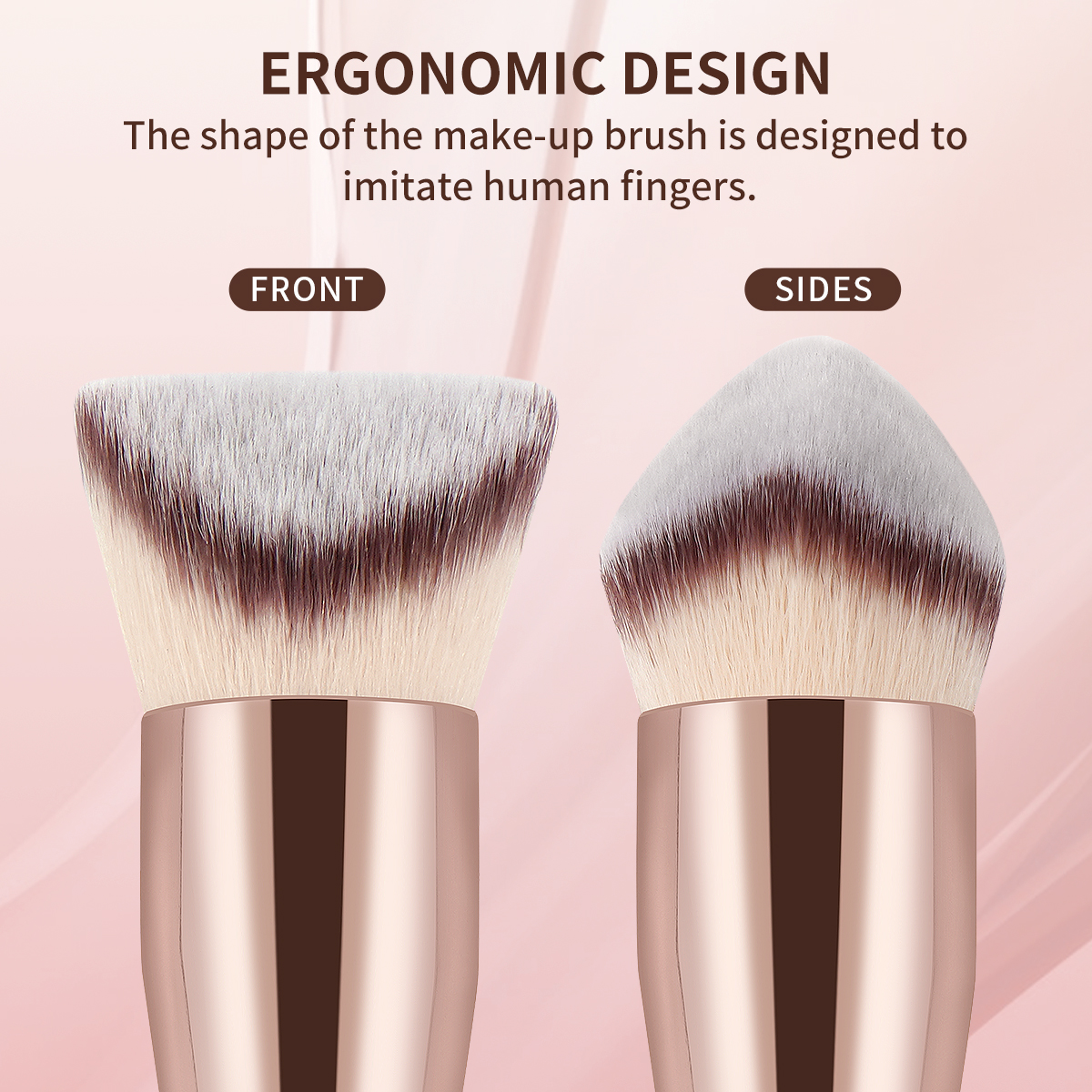 MAANGE Custom OEM&ODM Professional  5PCS Makeup Brush Set Synthetic Hair  Contour Powder Blushing Eye Makeup Brushes Set - 图片 2