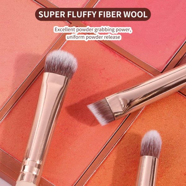 MAANGE Custom OEM&ODM Professional  5PCS Makeup Brush Set Synthetic Hair  Contour Powder Blushing Eye Makeup Brushes Set