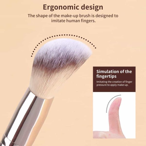 MAANGE Custom Logo OEM&ODM 2PCS Double-ended Makeup Brush Loose Powder Foundation Blush Makeup Brush Set