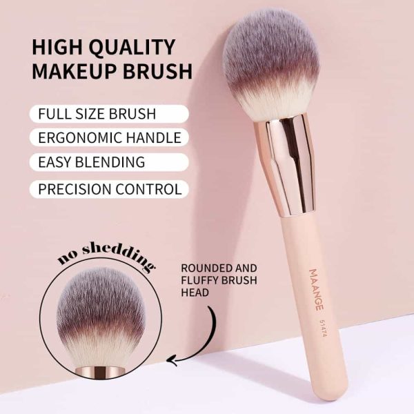 MAANGE Custom OEM&ODM Professional  5PCS Makeup Brush Set Synthetic Hair  Contour Powder Blushing Eye Makeup Brushes Set