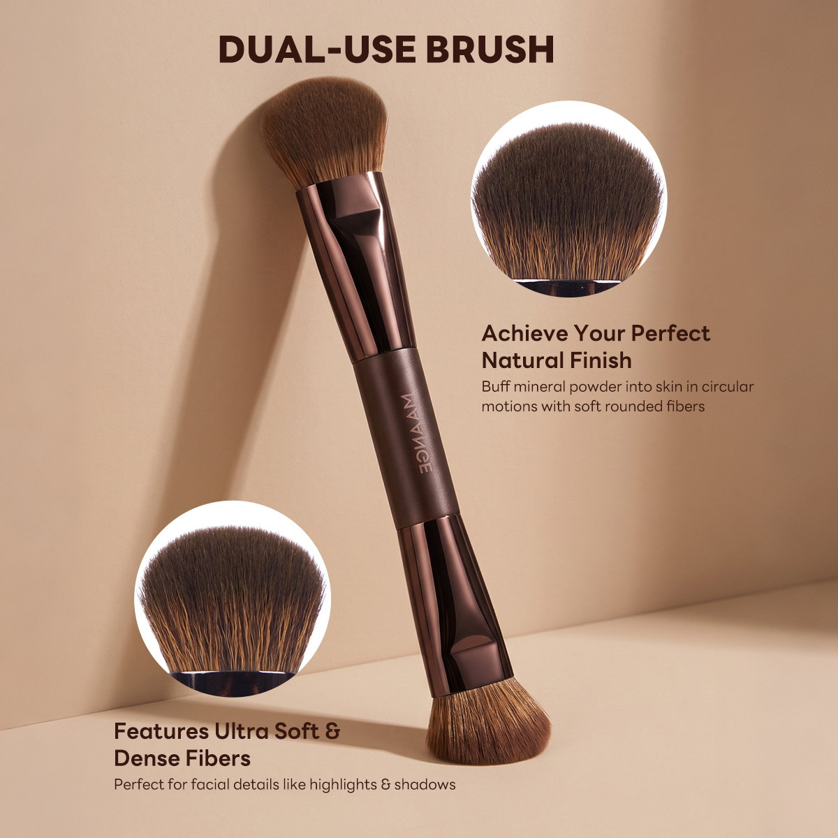 MAANGE Wholesale Custom Logo OEM&ODM 12pcs Makeup Brush Set Foundation Blush Powder Eye 12PCS Professional Makeup Brushes Set - 图片 3
