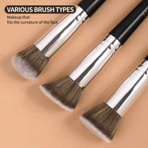 MAANGE Custom OEM&ODM 3pcs Makeup Brushes Foundation Loose Puff Contouring Professional Makeup Brush Set - 图片 2