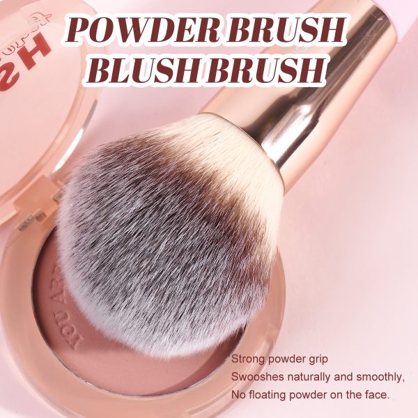 MAANGE Hot Selling 2PCS Custom Logo Loose Powder Blush Makeup Brushes Professional Makeup Tools for Women Makeup Brushes