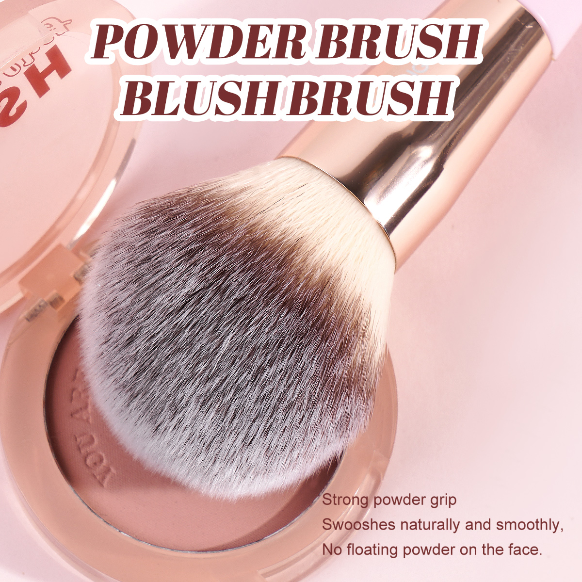MAANGE Hot Selling 2PCS Custom Logo Loose Powder Blush Makeup Brushes  Professional Makeup Tools for Women Makeup Brushes - 图片 2