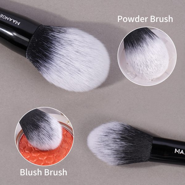 MAANGE Wholesale 2pcs Makeup Brush Private Label Loose Powder Makeup Brush Professional Makeup Brush