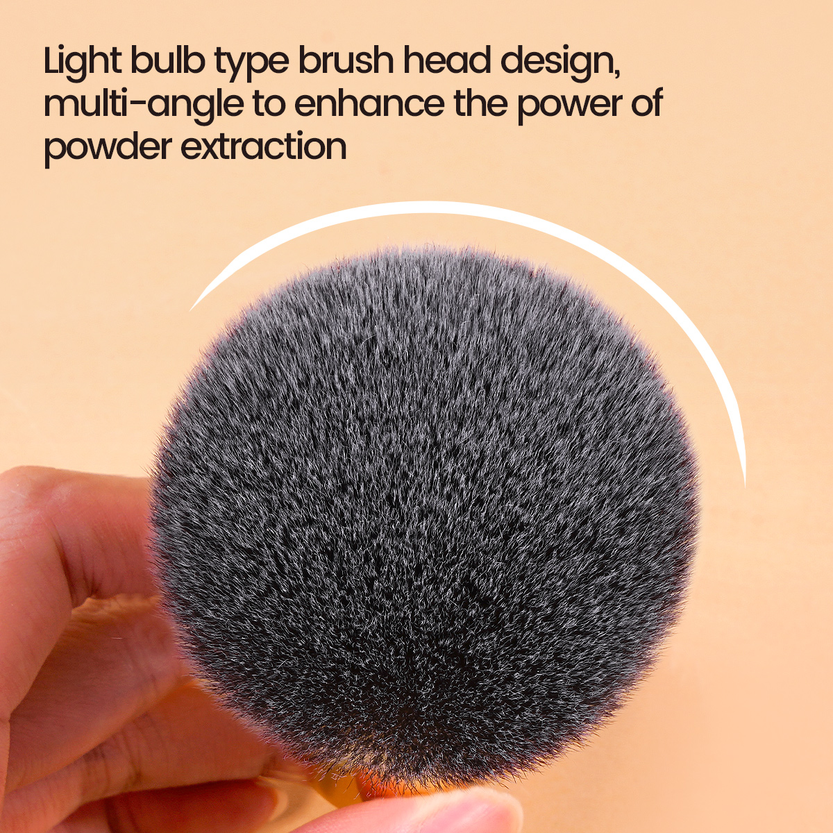 MAANGE Private Label Professional Loose Puff Brush Liquid Foundation Makeup Large Single Makeup Brush - 图片 3