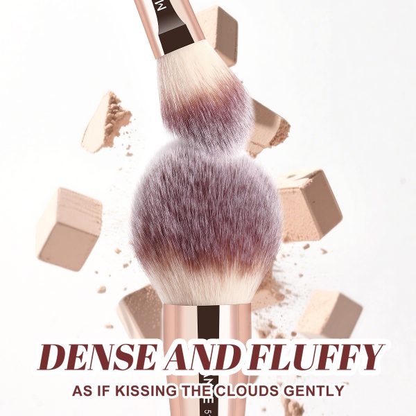 MAANGE Hot Selling 2PCS Custom Logo Loose Powder Blush Makeup Brushes Professional Makeup Tools for Women Makeup Brushes