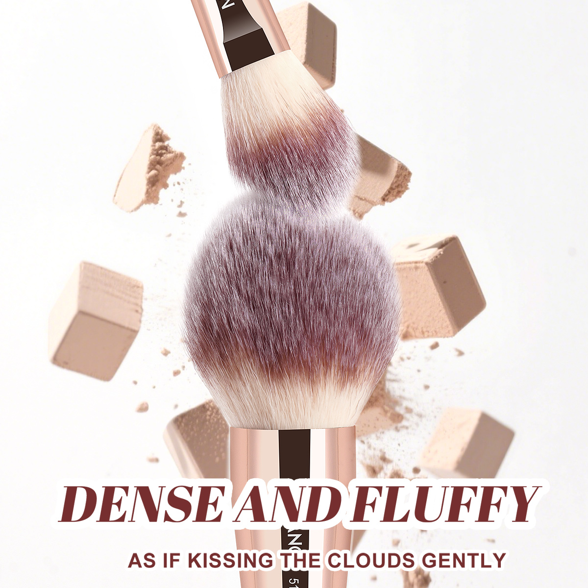 MAANGE Custom Logo OEM&ODM  2pcs Makeup Brush Private Label Loose Powder Makeup Brush Professional Makeup Brushes - 图片 3