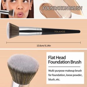 MAANGE Custom OEM&ODM 3pcs Makeup Brushes Foundation Loose Puff Contouring Professional Makeup Brush Set - 图片 4