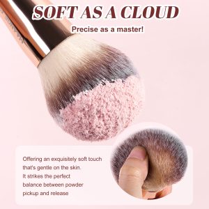 MAANGE Hot Selling 2PCS Custom Logo Loose Powder Blush Makeup Brushes  Professional Makeup Tools for Women Makeup Brushes - 图片 4