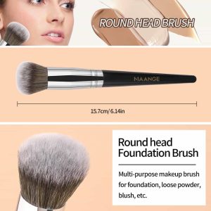 MAANGE Custom OEM&ODM 3pcs Makeup Brushes Foundation Loose Puff Contouring Professional Makeup Brush Set - 图片 5