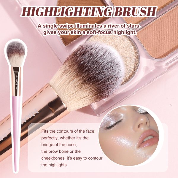 MAANGE Hot Selling 2PCS Custom Logo Loose Powder Blush Makeup Brushes Professional Makeup Tools for Women Makeup Brushes